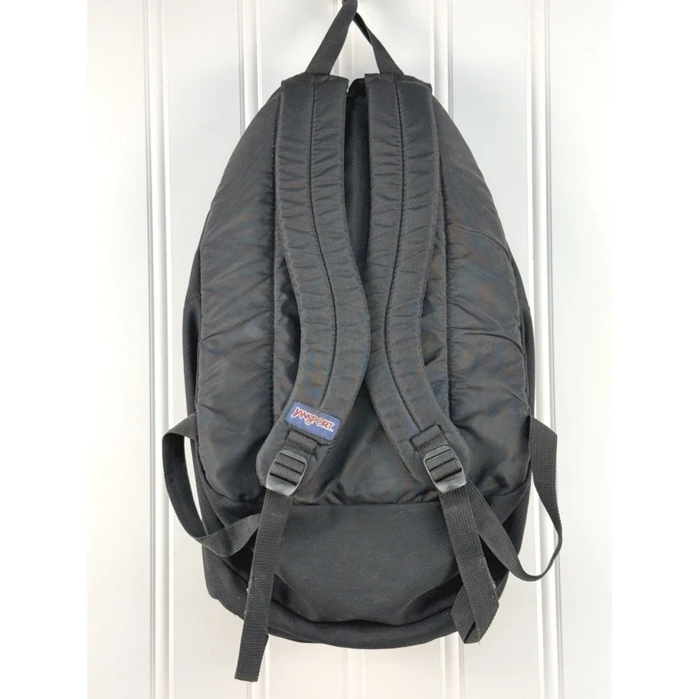 VTG Jansport Backpack Big Student XL School Sleeve Book Bag Black
